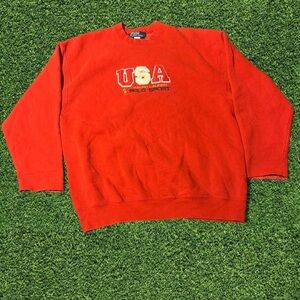 Vintage Polo Ralph Lauren USA Crewneck Sweatshirt XL Made in USA Red 90s